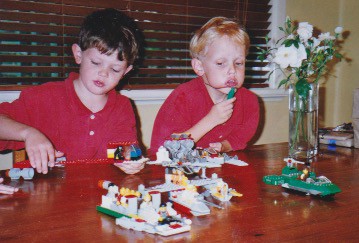 boys with lego