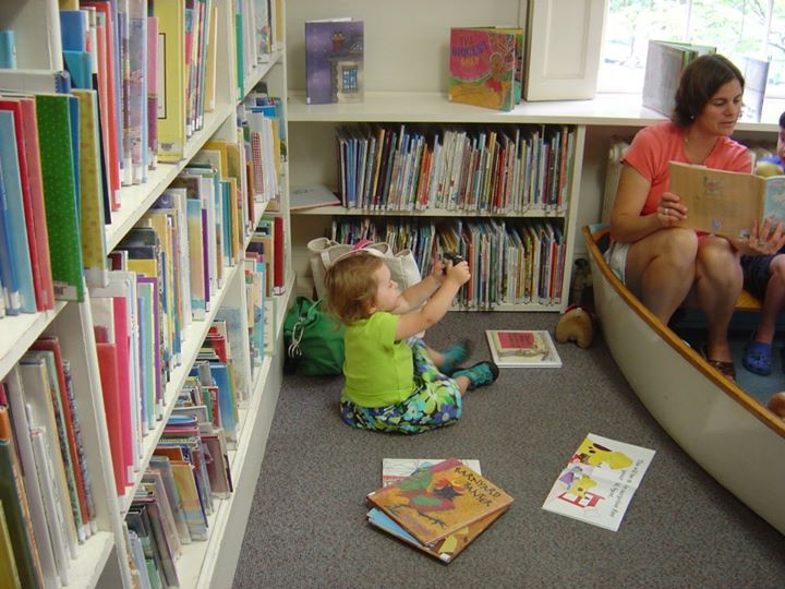 baby at library