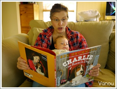 mum reading to baby