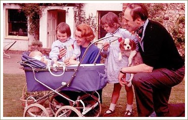 Roald Dahl and his family