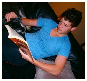 teen boy reading, autobiography books