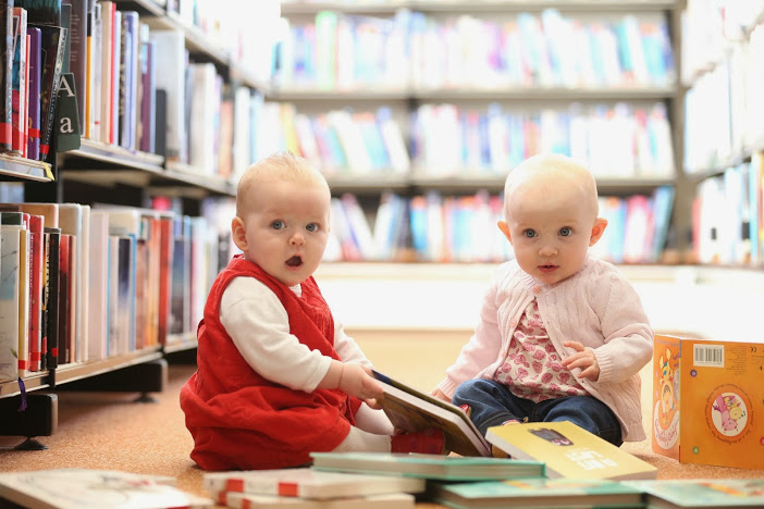 babies at the library
