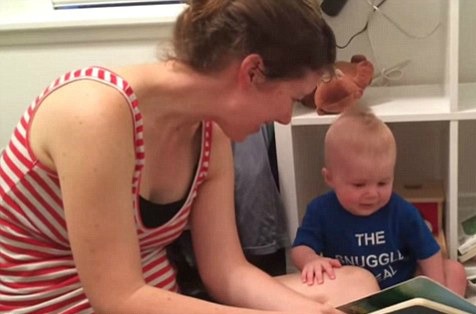 baby and mum reading