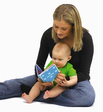 mum reading to baby, reading to children