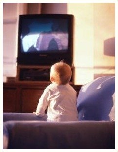 baby watching tv