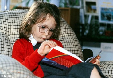 little girl reading