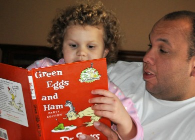 reading green eggs and ham