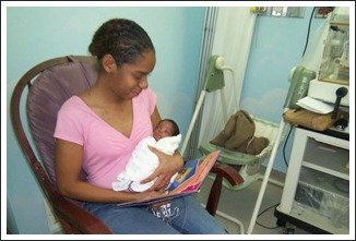 reading to premature baby